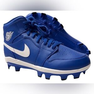 *NEW* Men’s Size 16 Nike Air Jordan 1 Retro MCS Baseball Cleats Game Royal Blue
